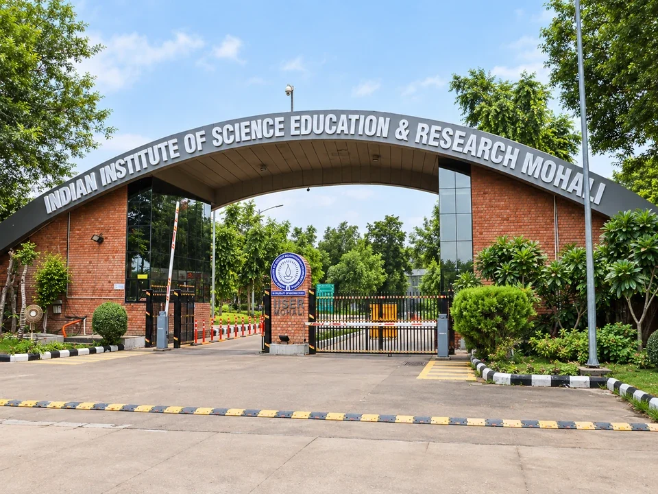 Recreated view of the IISER Mohali entrance and its institute name