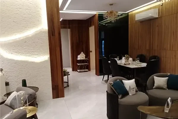 Illustrative furnished apartment living room at Noble Callista Mohali