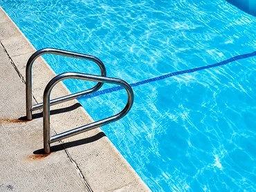 Swimming pool with entry steps at Noble Callista Mohali